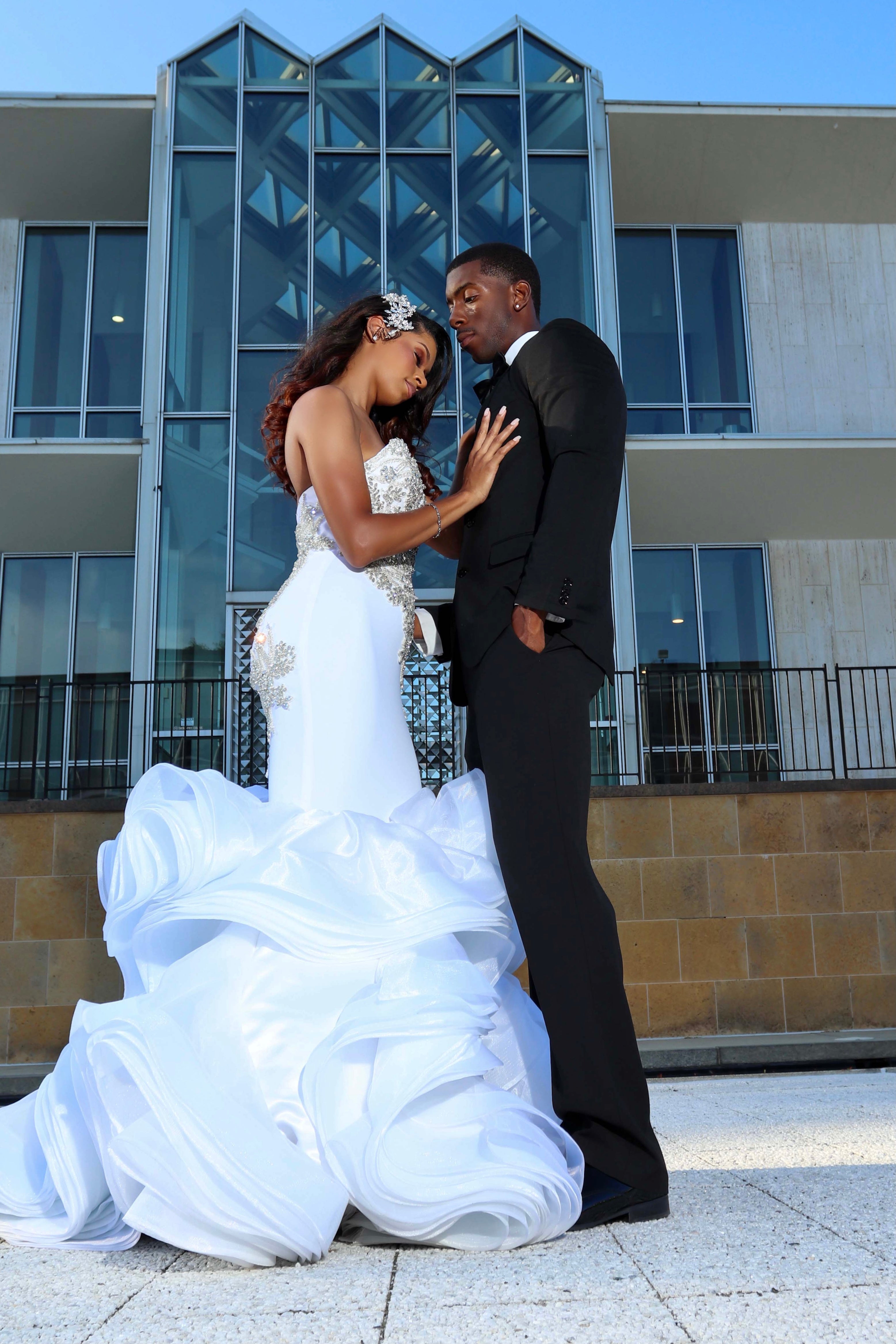 Cascading Ruffle Gown Cavi Keon Collection